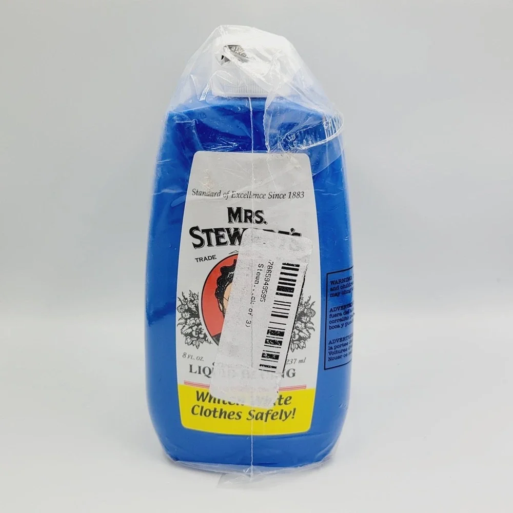 NEW Lot 6 Mrs. Stewart's CONCENTRATED LIQUID BLUING Whiten White Clothes Safely